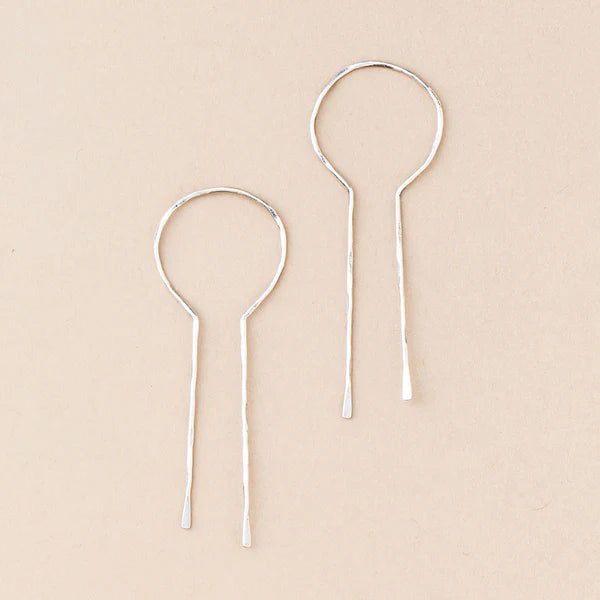 REFINED EARRING COLLECTION - EQUINOX KEYHOLE EARRINGS STERLING SILVER