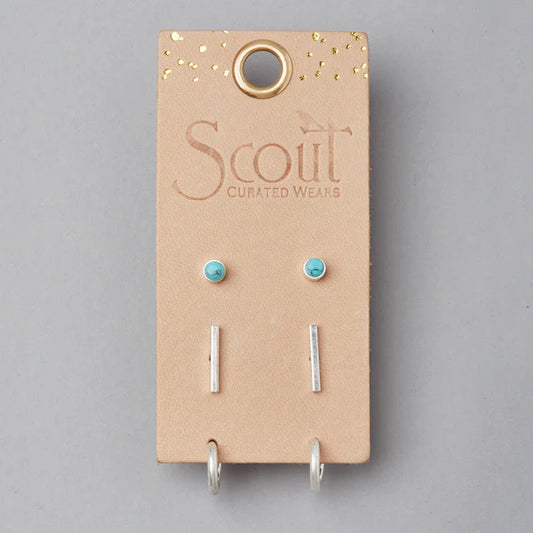 SCARLETT STUD TRIO- SILVER