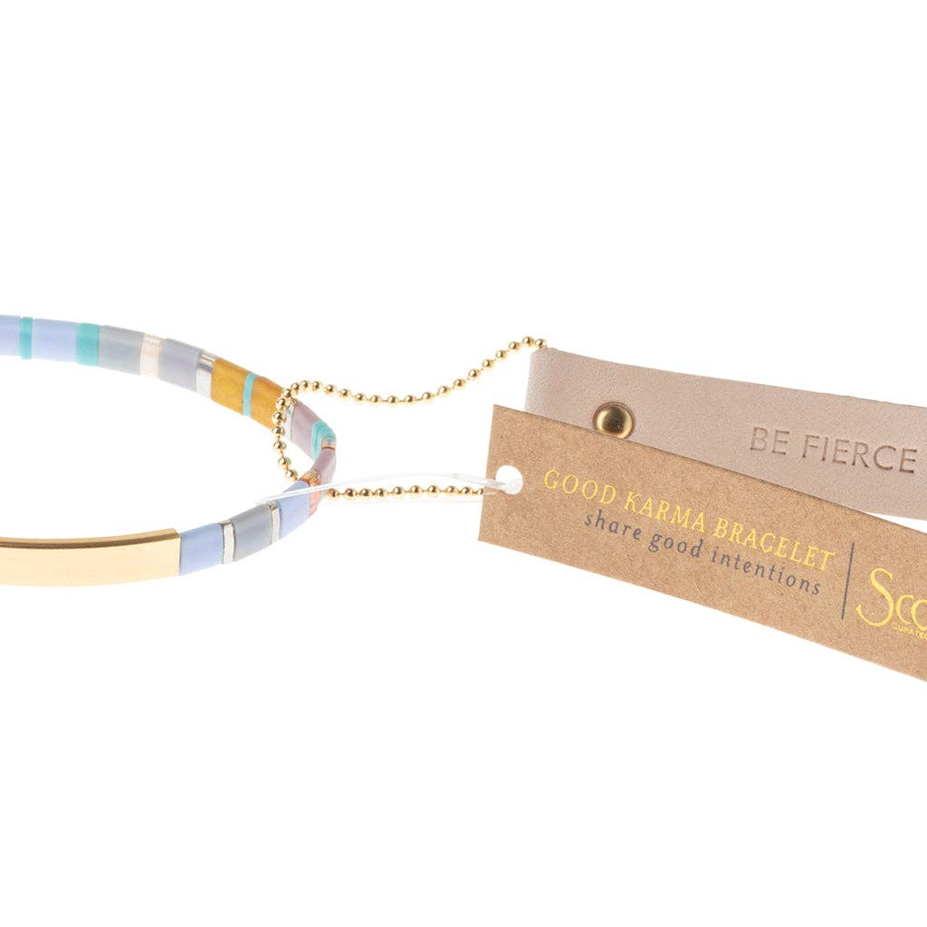 Good Karma Miyuki Bracelet | Be Fierce - Lavender/Gold