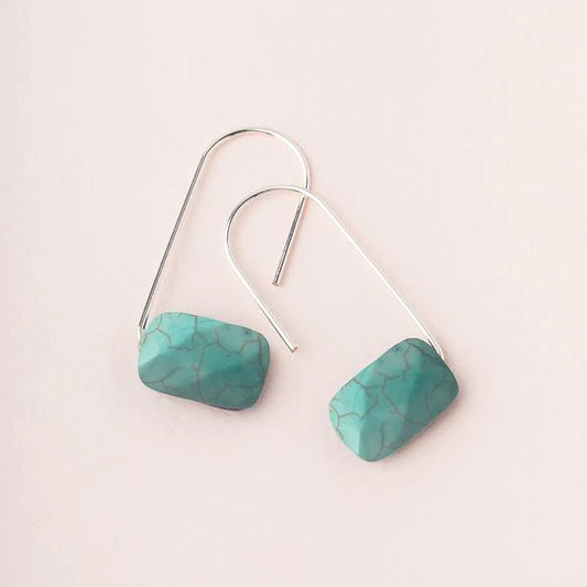 FLOATING STONE EARRING -  TURQUOISE