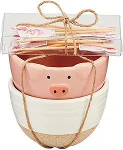 Pig Tidbit Bowl & Toothpick Set