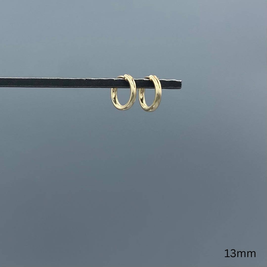 2mm Gold-filled French Lock Tube Hoops