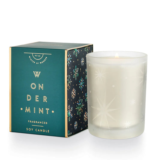 Wondermint Boxed Glass Candle