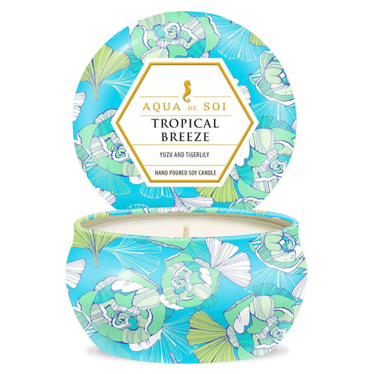 Tropical Breeze 9oz Aqua De Soy Candle Tin