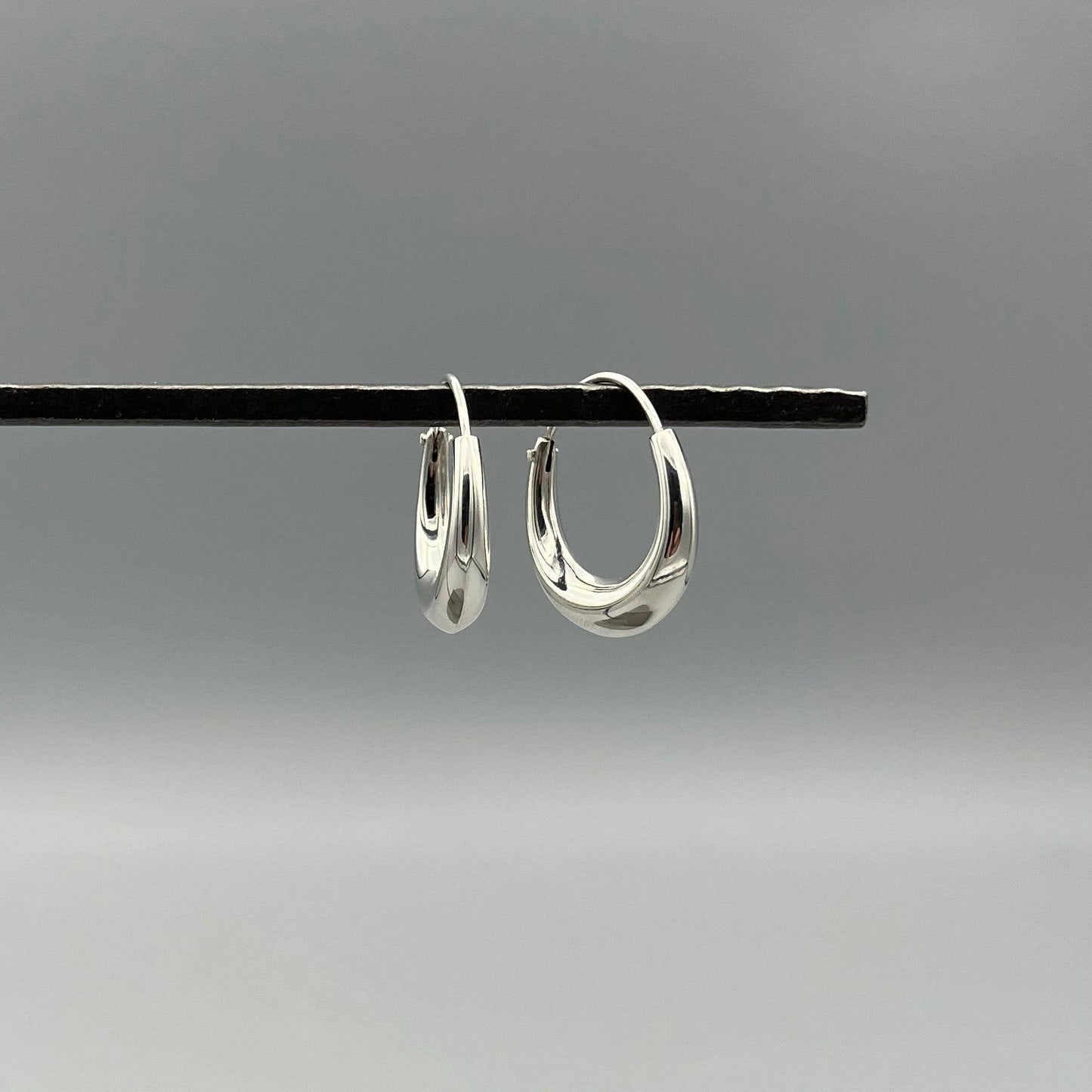 Tapered Bubble Hoop Earrings