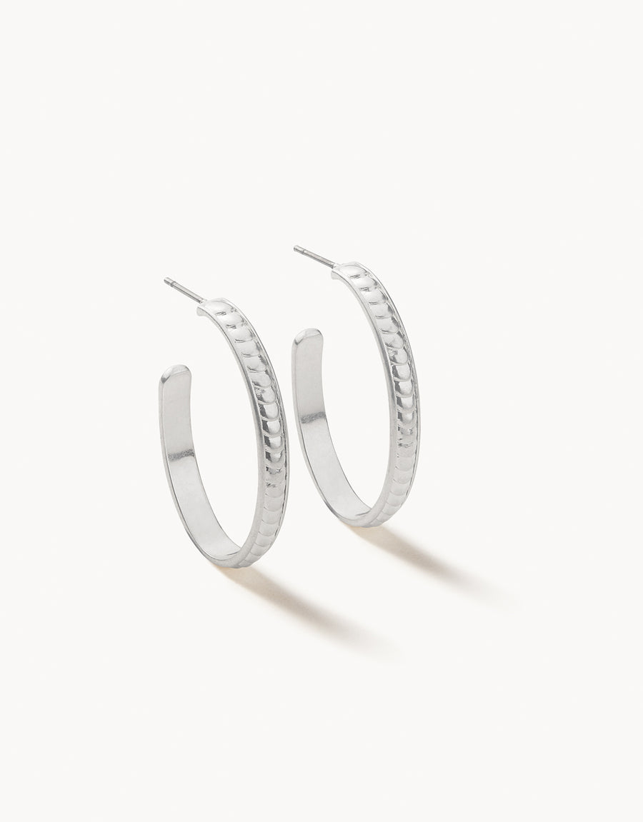 Naia Bitty Hoop Earrings Silver