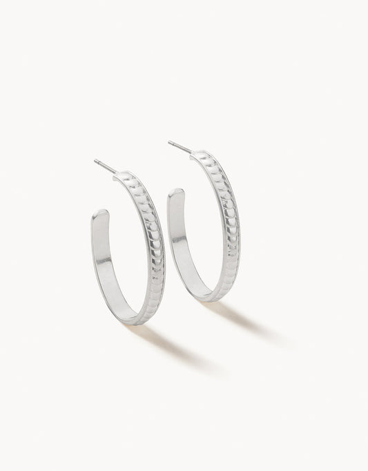 Naia Bitty Hoop Earrings Silver