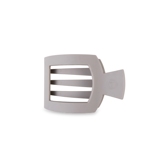 Square Flat Hair Clip | Small | Silver Flames