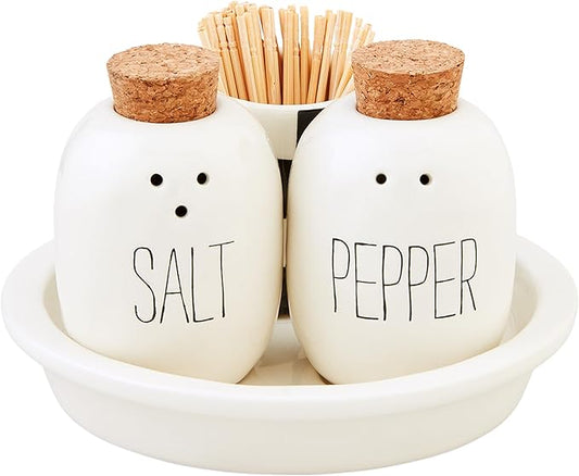 Checkered Salt & Pepper Toothpick Set