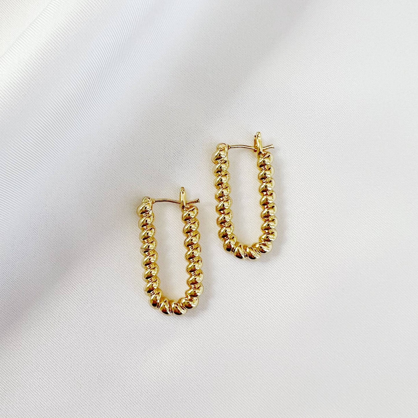 Dockside Croissant Hoops Earrings Gold Filled