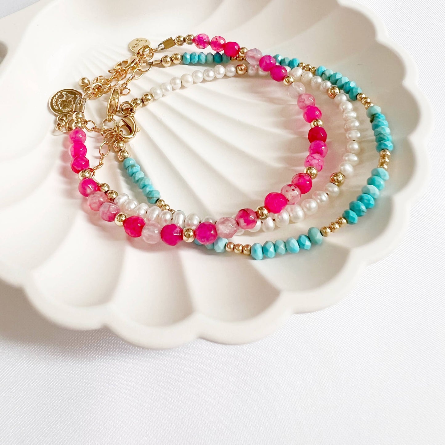 Free Spirit Dainty Turquoise Beaded Gold Filled Bracelet