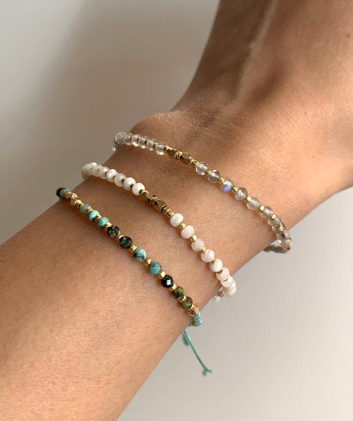 Moonstone Healing Gemstone Stacking Bracelet