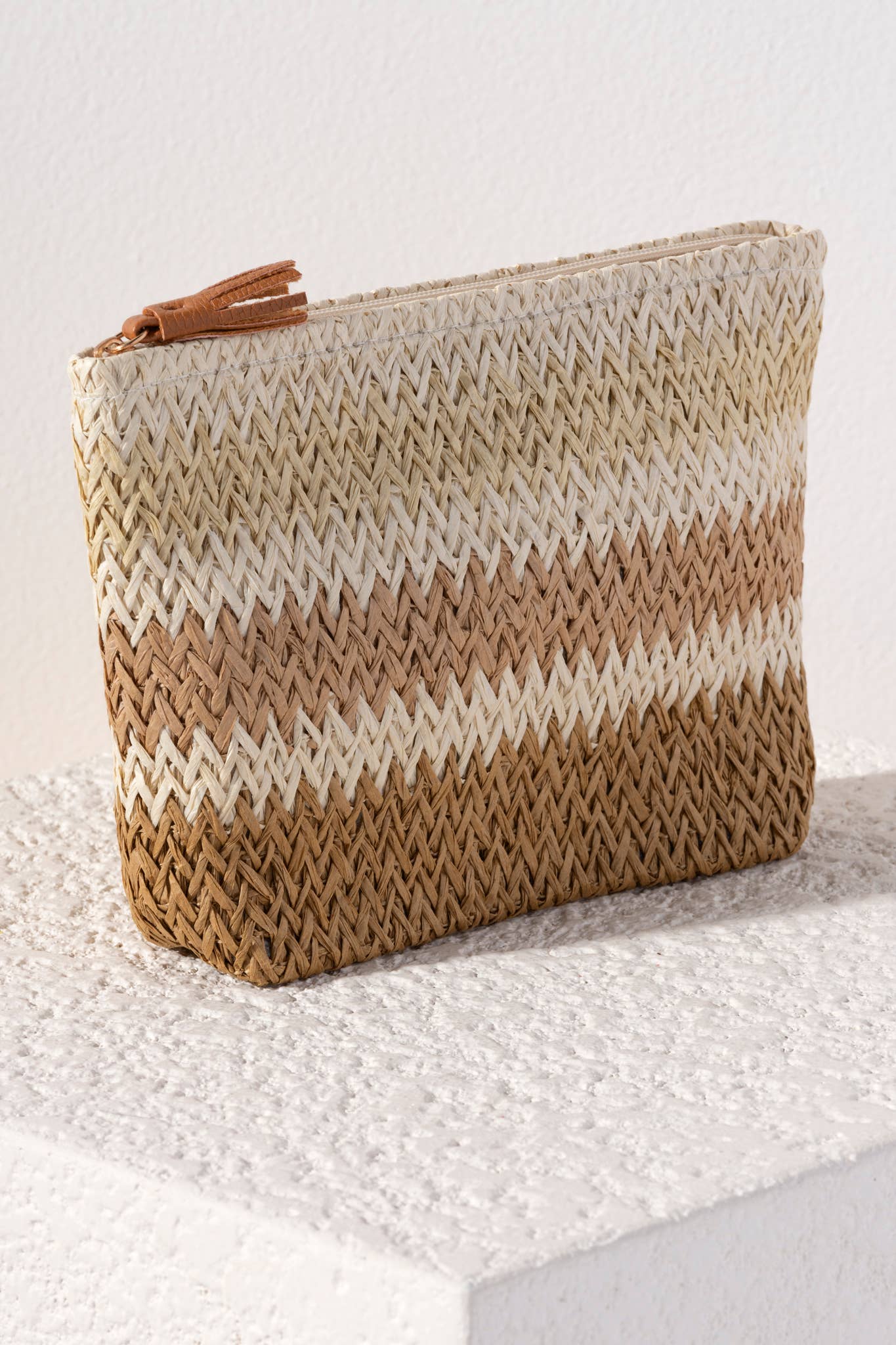 FORMENTERA ZIP POUCH: Natural