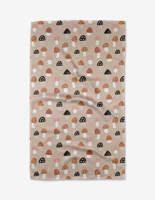 Fall Mushroom Harvest Tea Towel