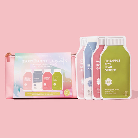 Northern Lights Glowing, Radiant Skin Sheet Mask Winter Set