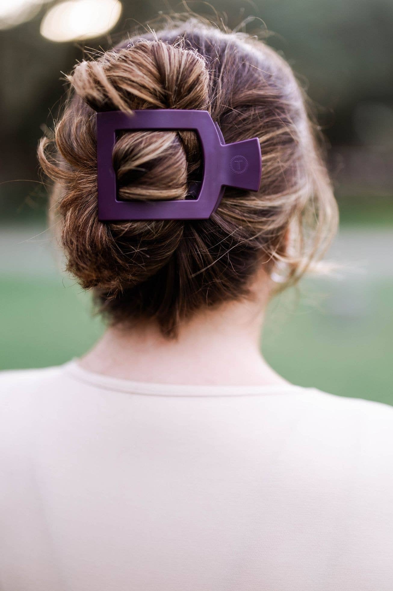 Square Flat Hair Clip | Large | Burgundy Bliss