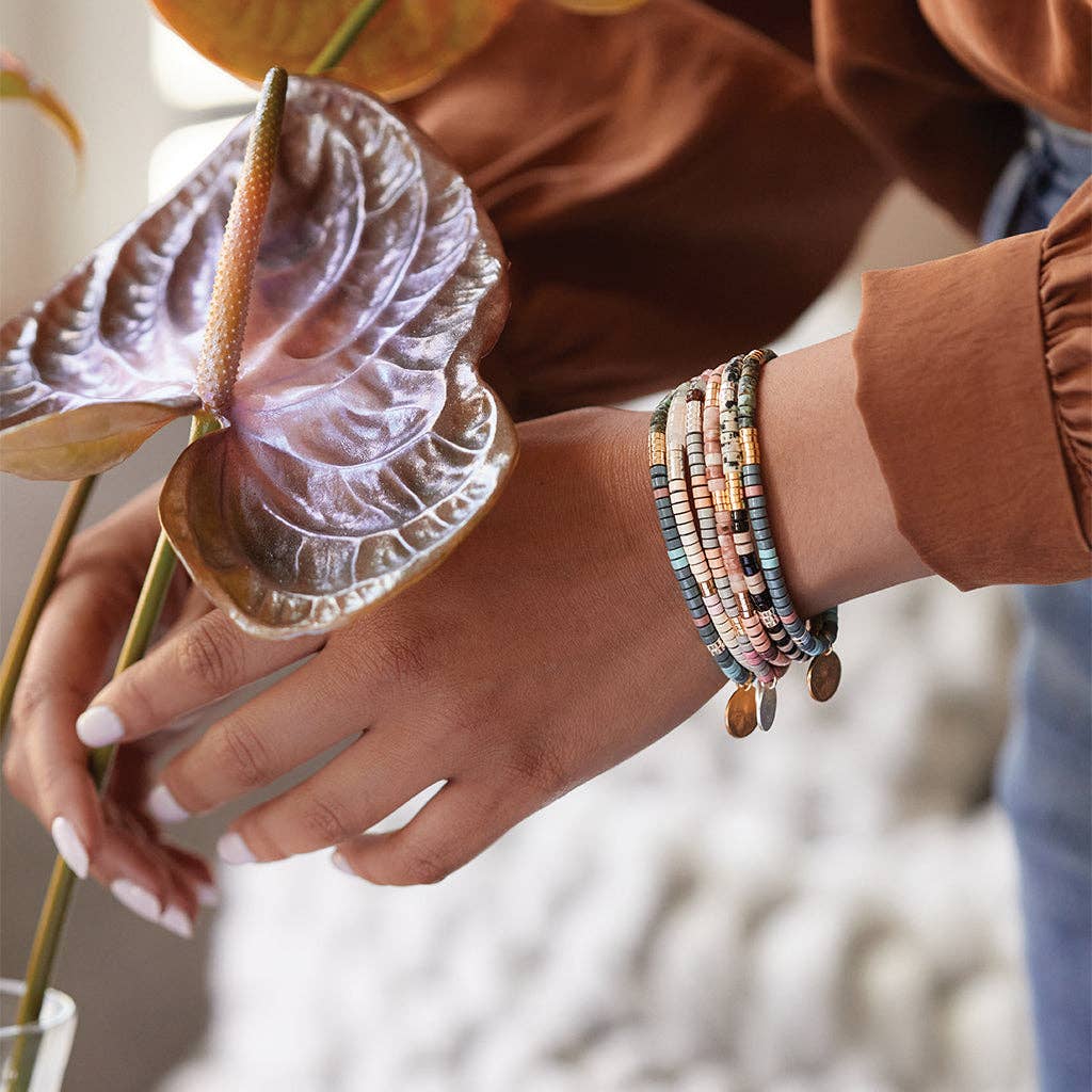 Stone Intention Charm Bracelet - Tourmaline/Silver