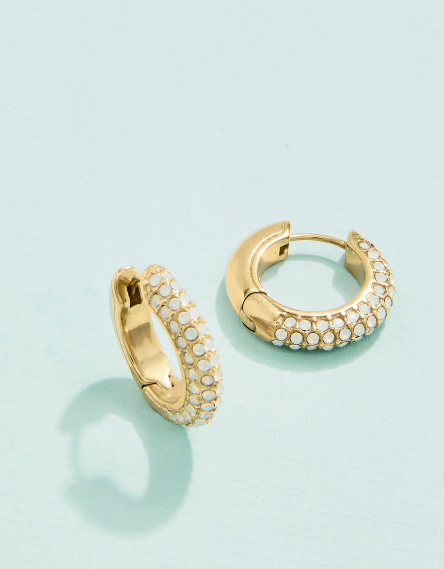 Shine On Pave Hoop Earrings