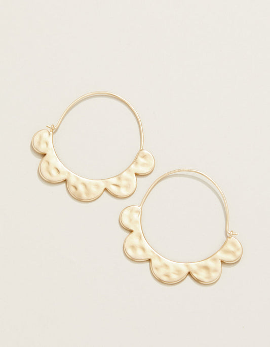 Pretty Petal Hoop Earrings Gold