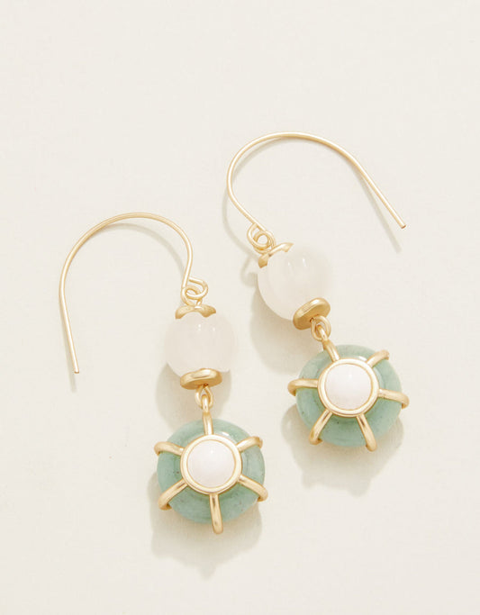 Chechessee Earrings White/Jade