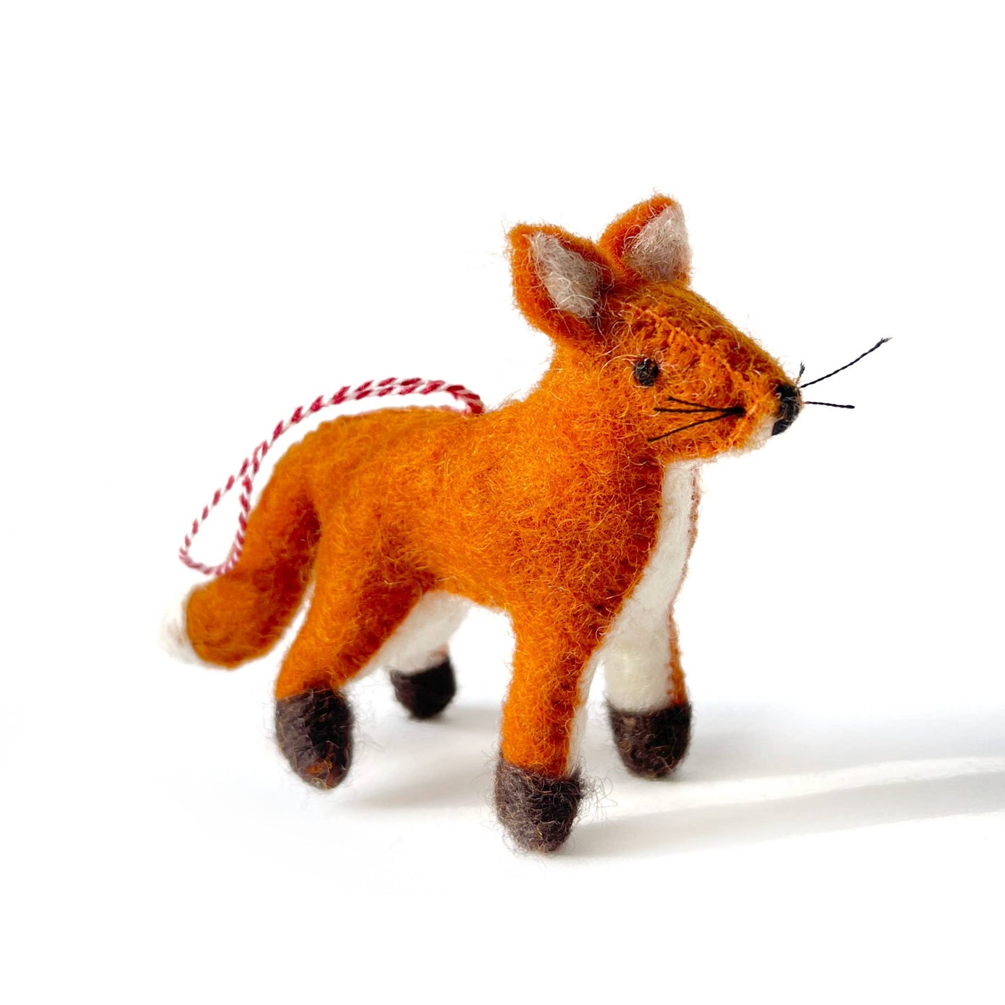 Fox Felt Wool Christmas Ornament