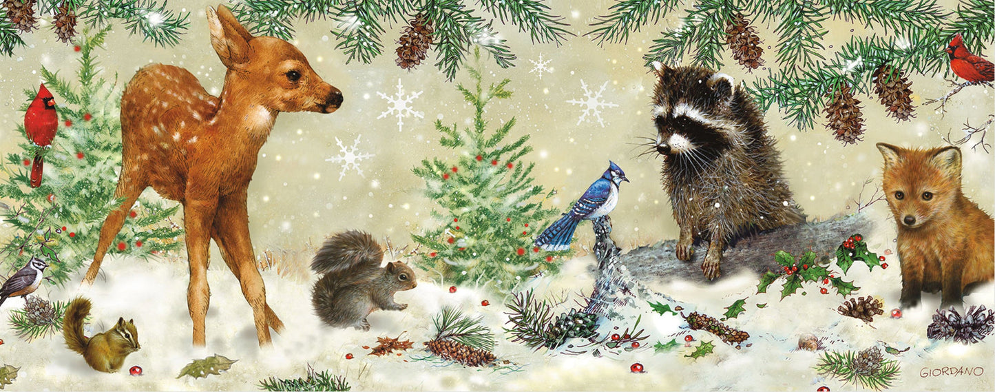 Winter Forest Friends Panoramic Boxed Holiday Cards