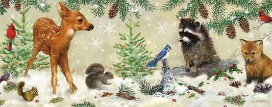 Winter Forest Friends Panoramic Boxed Holiday Cards