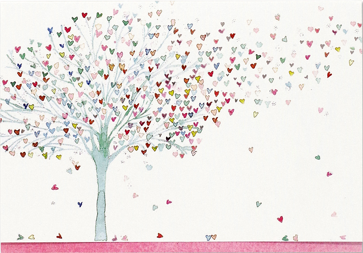 Note Card Tree Of Hearts