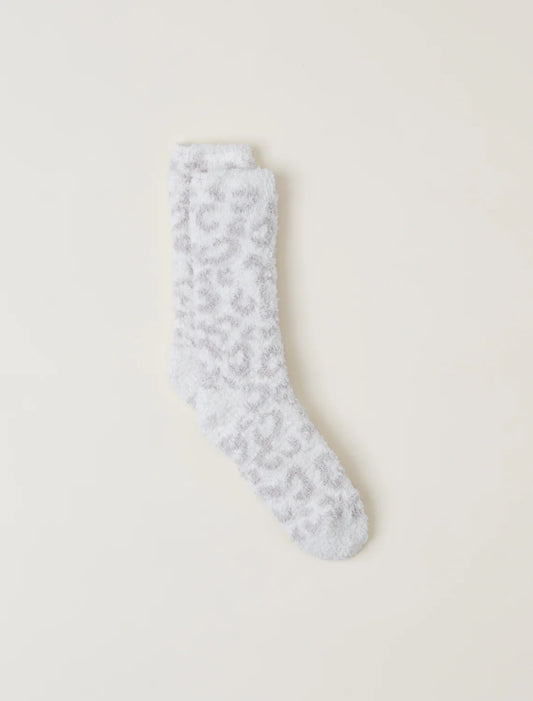 CozyChic Women's Barefoot in the Wild Socks- Cream/Stone