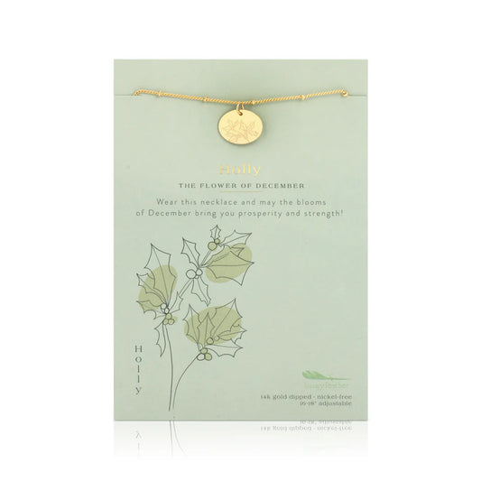 Birth Month Flower Necklace- Dec