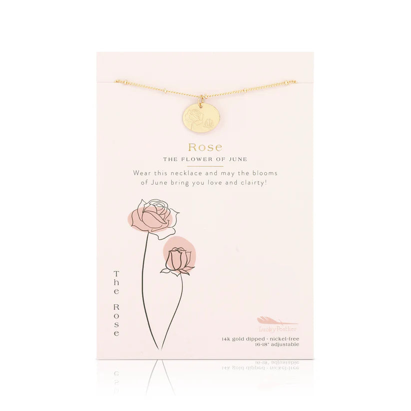 Birth Month Flower Necklace- June