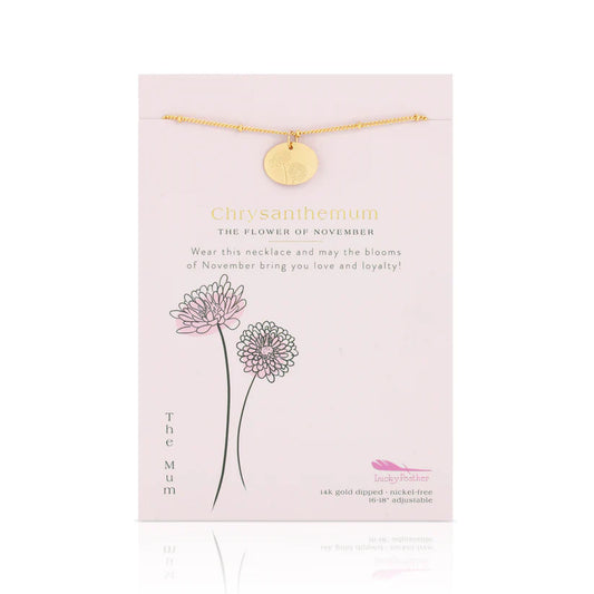 Birth Month Flower Necklace- Nov