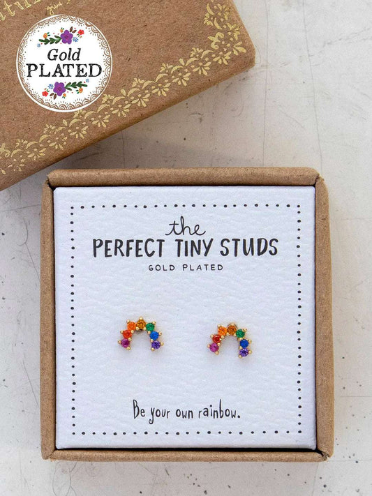 Perfect Tiny Stud Earrings - Rainbow