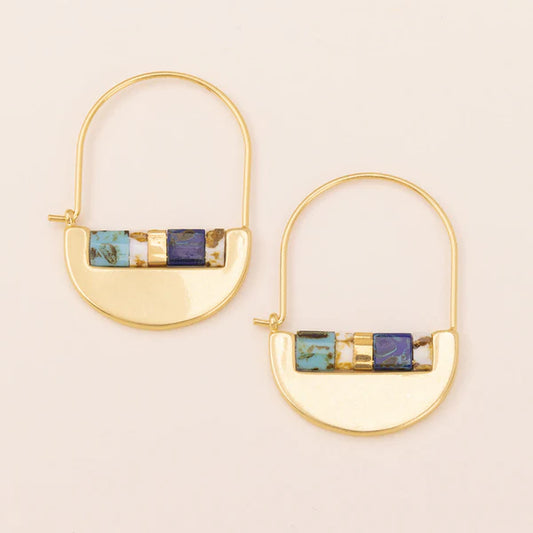 Good Karma Miyuki Crescent Hoop Earrings