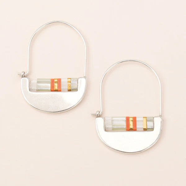 Good Karma Miyuki Crescent Hoop Earrings