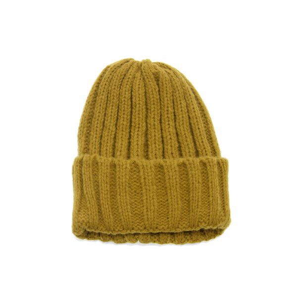 Mustard Thick Ribbed Beanie