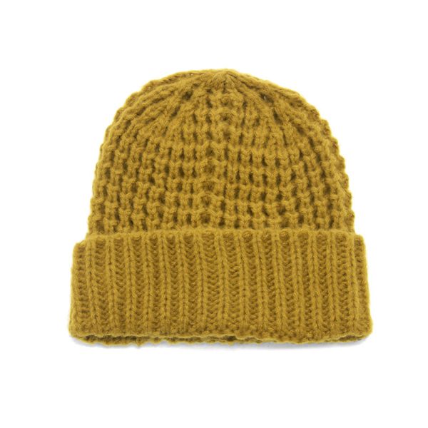 Mustard Waffle Rib Beanie