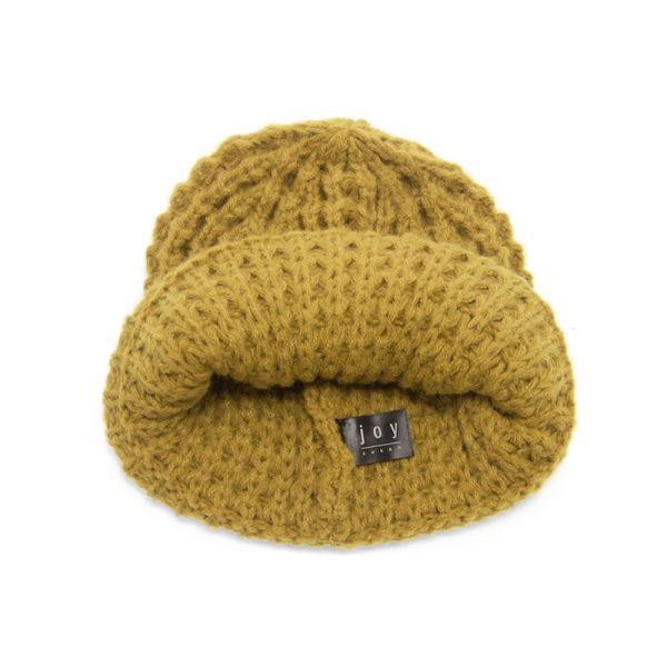 Mustard Waffle Rib Beanie