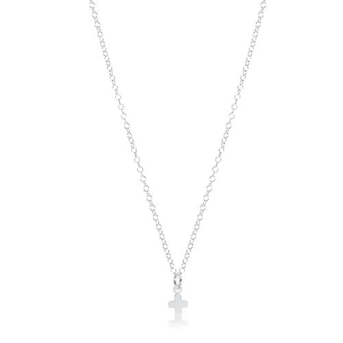 16" Necklace Sterling - Signature Cross Small Sterling