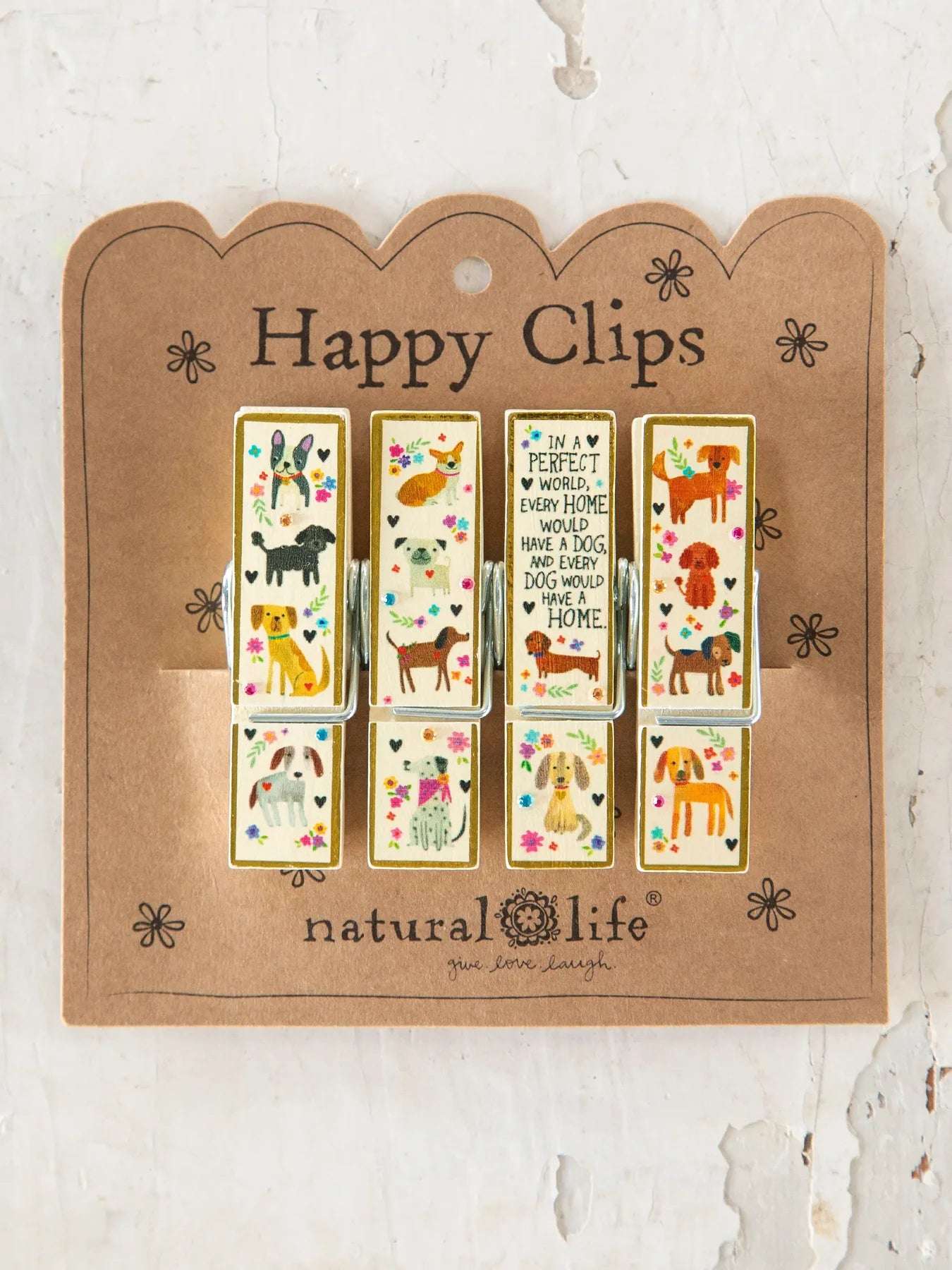 Happy Clips, Set of 4 - Every Dog Has A Home