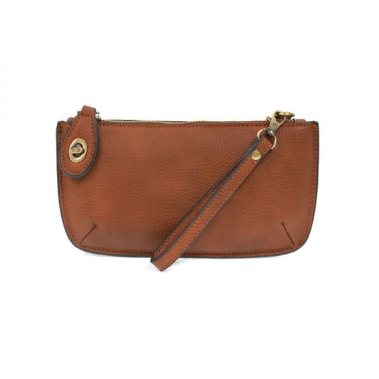 Dark Maple Mini Crossbody Wristlet Clutch