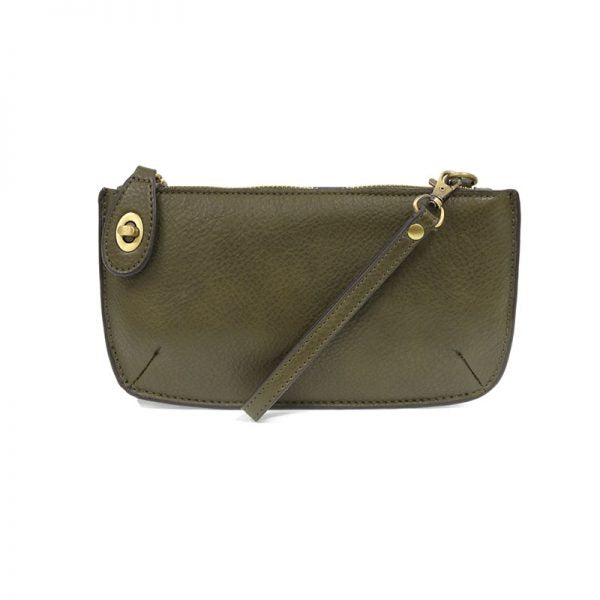 Dark Moss Mini Crossbody Wristlet Clutch