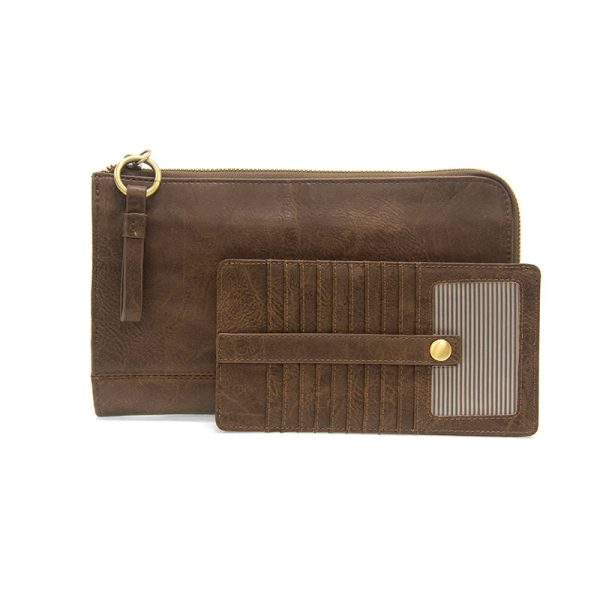 Karina Convertible Wristlet/Wallet Dark Walnut