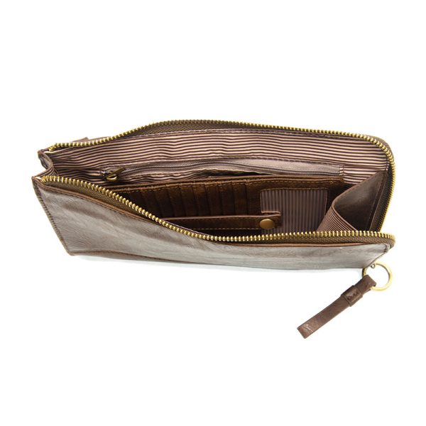 Karina Convertible Wristlet/Wallet Dark Walnut