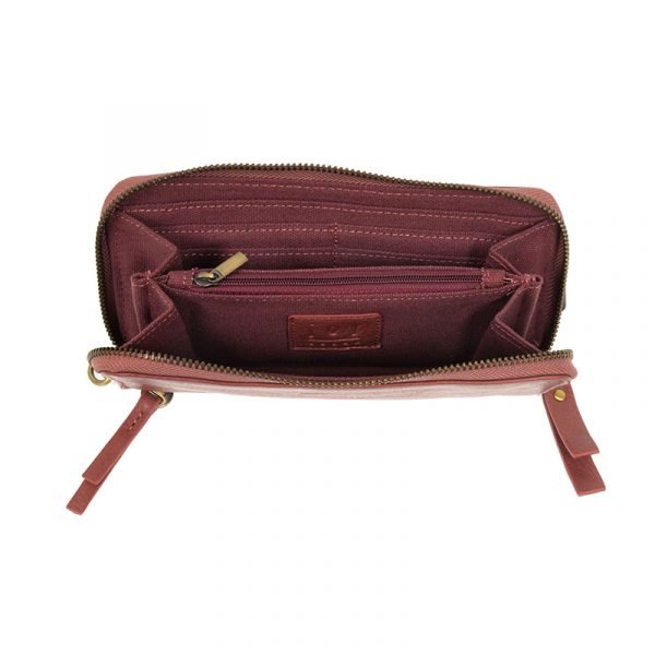 Dusty Raspberry Chloe Zip Around Wallet Wristlet