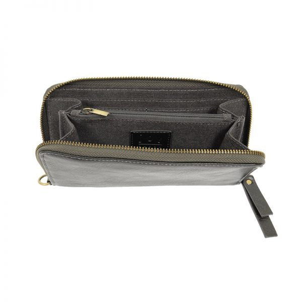 Charcoal Chloe Zip Around Wristlet