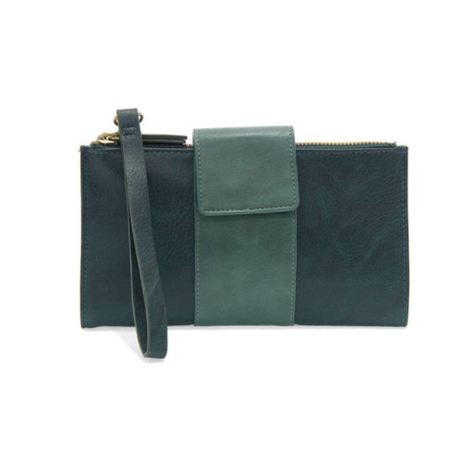 Dark Turq/Teal-ish Camryn Colorblock Wallet Crossbody