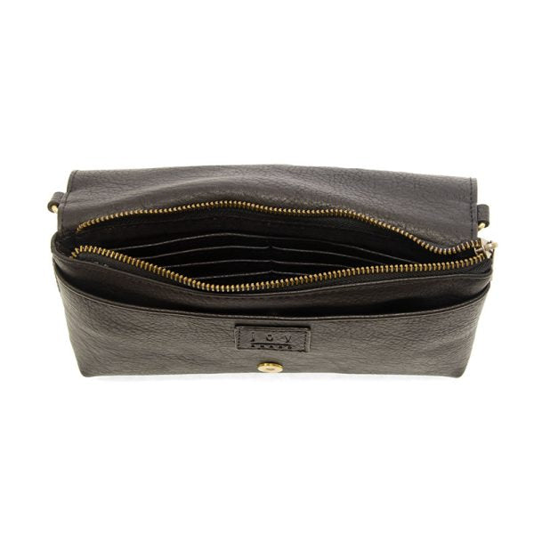 Black Everly Organizer Flap Crossbody