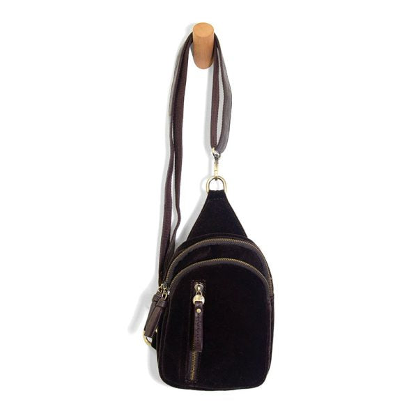 Espresso Velvet Skyler Sling Bag