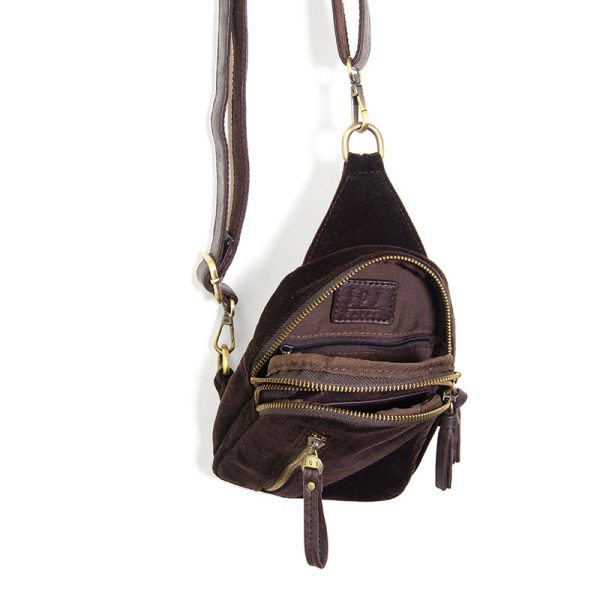 Espresso Velvet Skyler Sling Bag